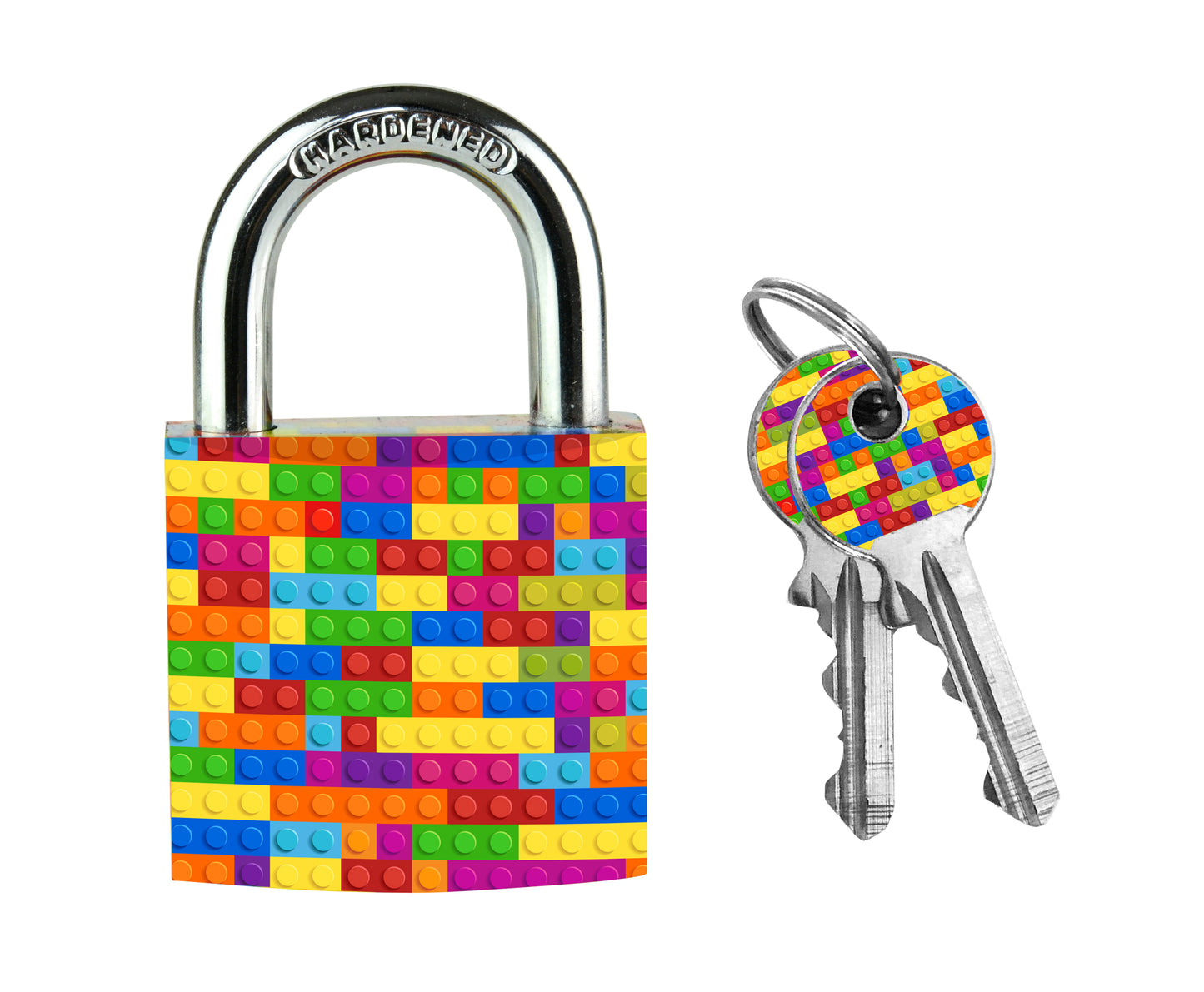 Hangslot Masterlock 30mm met gekleurd patroon en dubbele vergrendeling - 2