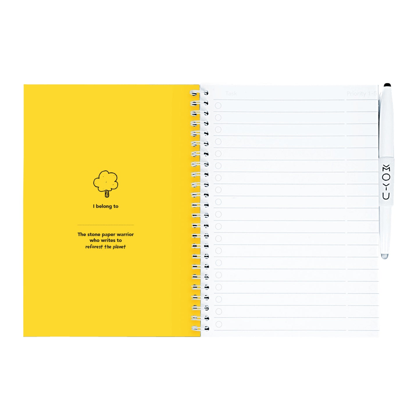 Moyu A5 Hardcover notitieboek Flower Vibes, waterbestendig - 3