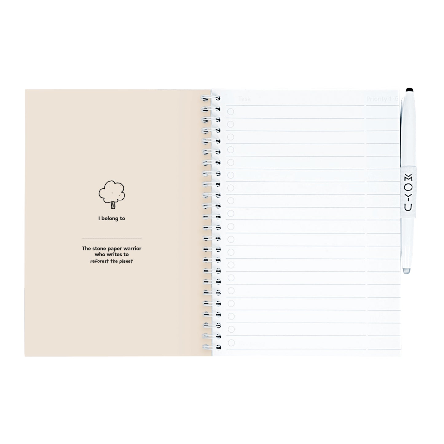 MOYU A5 Hardcover Flamingo Desert steenpapier, uitwisbaar tot 500 keer - 3