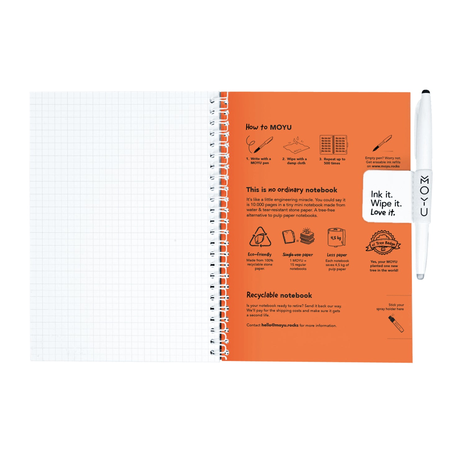 MOYU A5 Hardcover Notitieblok Sunset Orange - 4