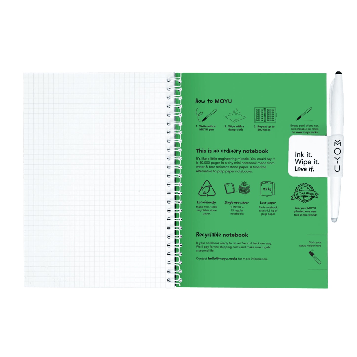 MOYU A5 Hardcover Notitieblok Flashy Moss - 4