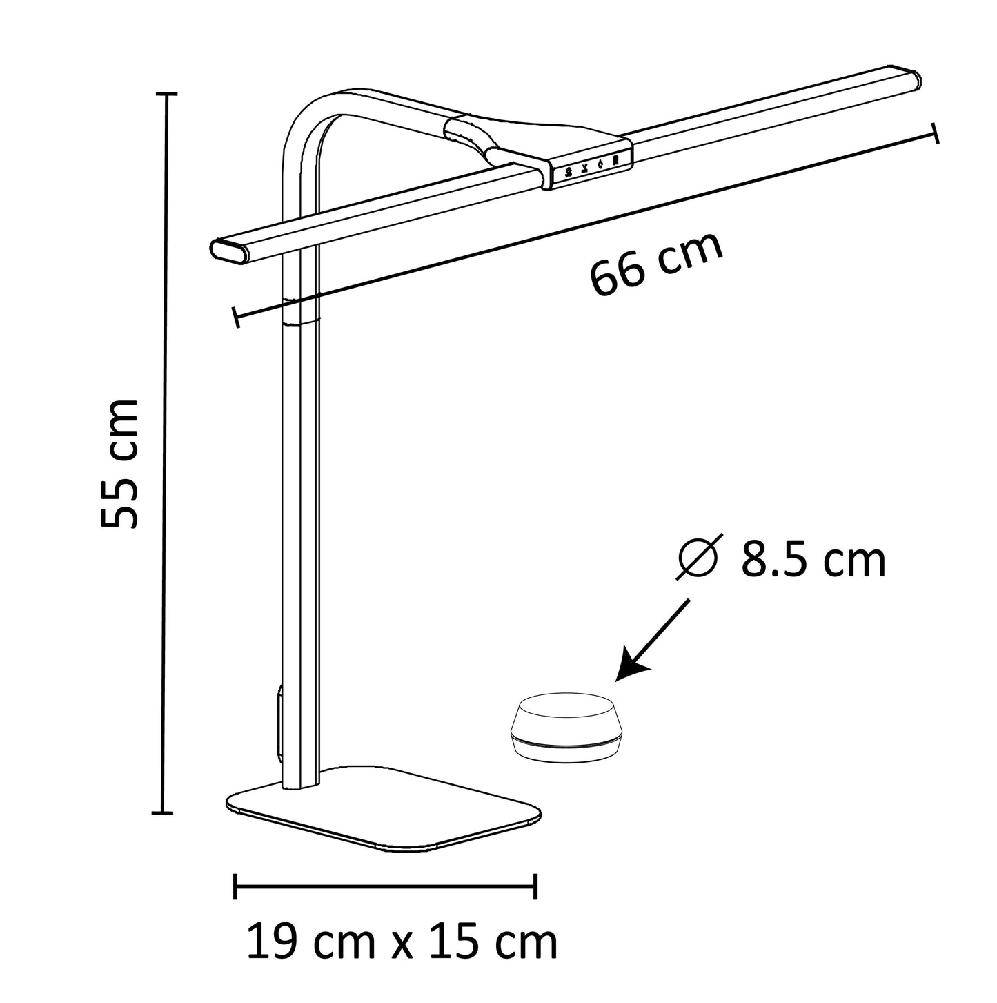 Unilux Strata Base LED Bureaulamp met Touchbediening en Draadloze Afstandsbediening - 5