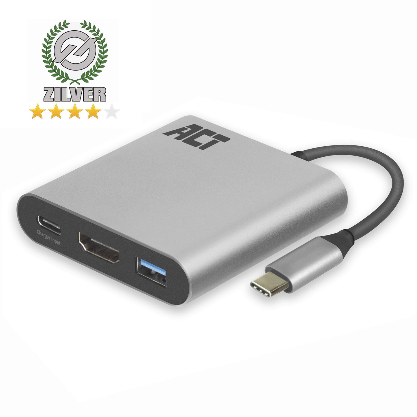 USB-C naar HDMI adapter met 4K ondersteuning en 60W PD pass-through
