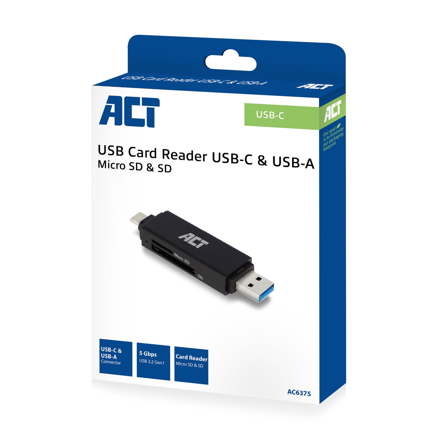USB-C/USB-A 3.0 Kaartlezer met SD en Micro SD ondersteuning - 7