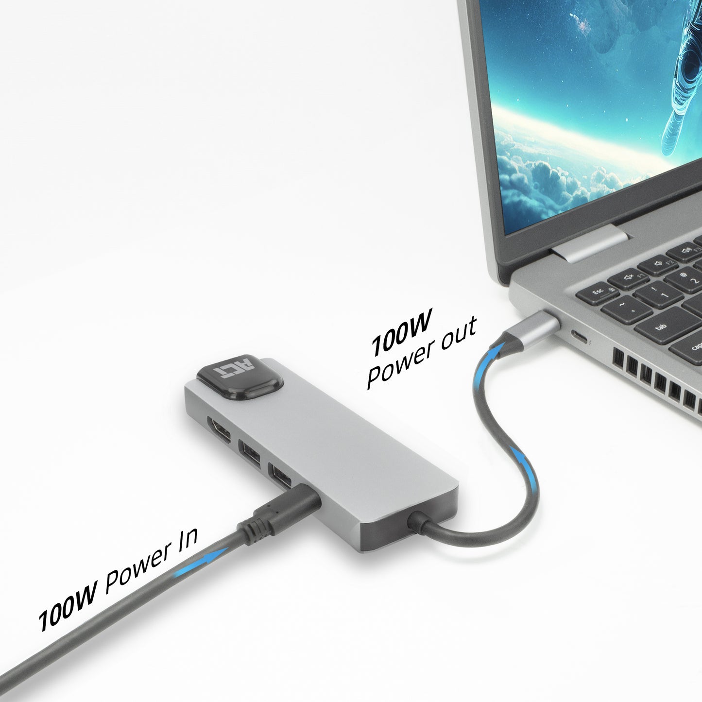 USB-C Docking Station voor 1 HDMI-monitor, Ethernet en USB-A - 3