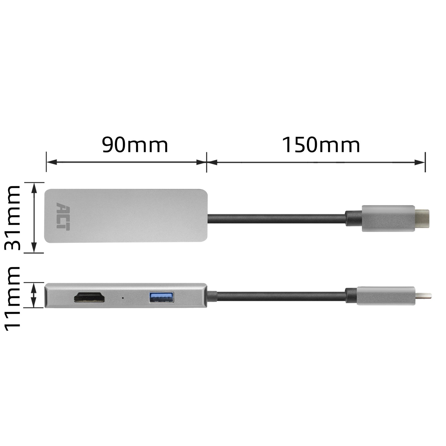 USB-C naar HDMI dual monitor adapter met MST ondersteuning - 7