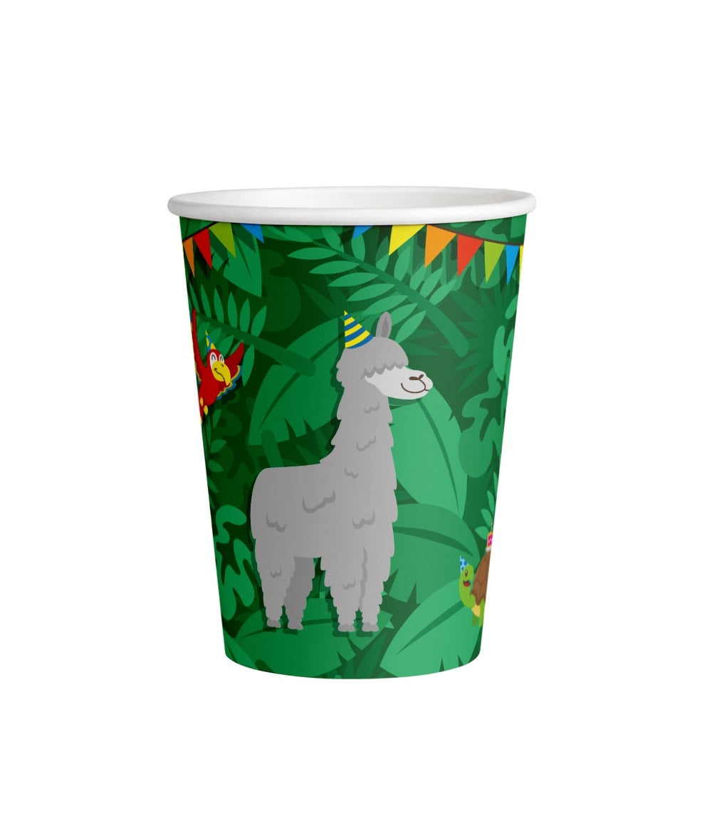 Jungle Thema Bekers voor feest, set van 8