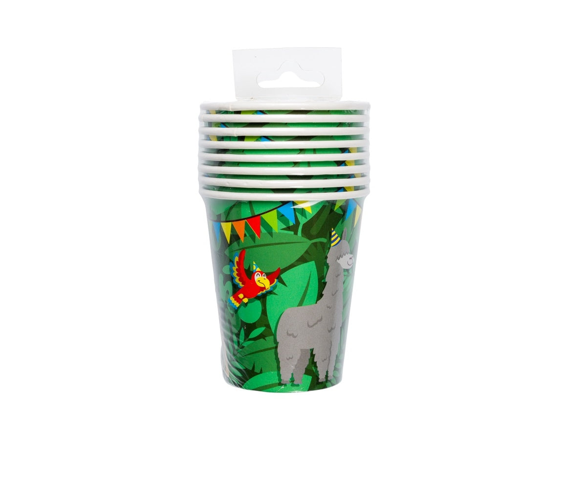 Jungle Thema Bekers voor feest, set van 8 - 2
