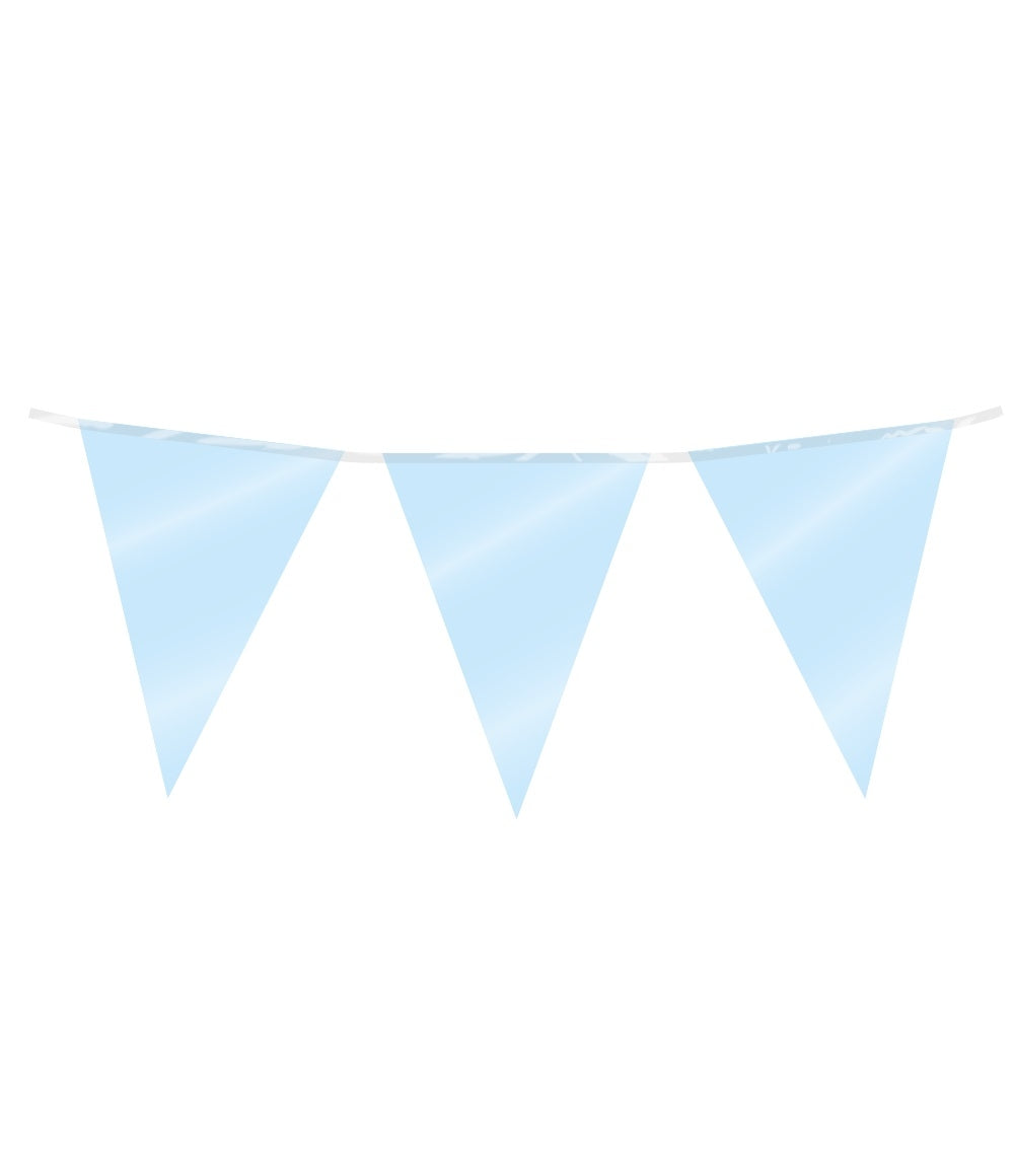 Blauwe Foil Party Flags 10 Meter