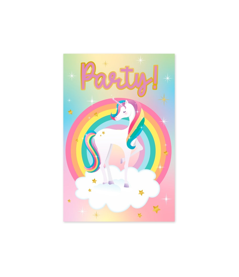 Unicorn Uitnodigingskaarten voor Feestjes