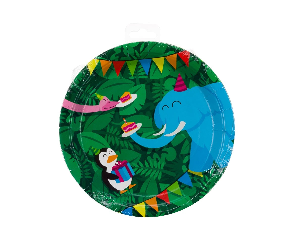 Jungle thema feestborden met dierenprint - 2