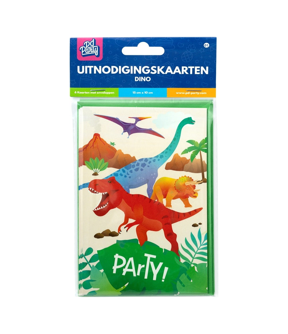Dino Uitnodigingskaarten voor Feestjes - 5