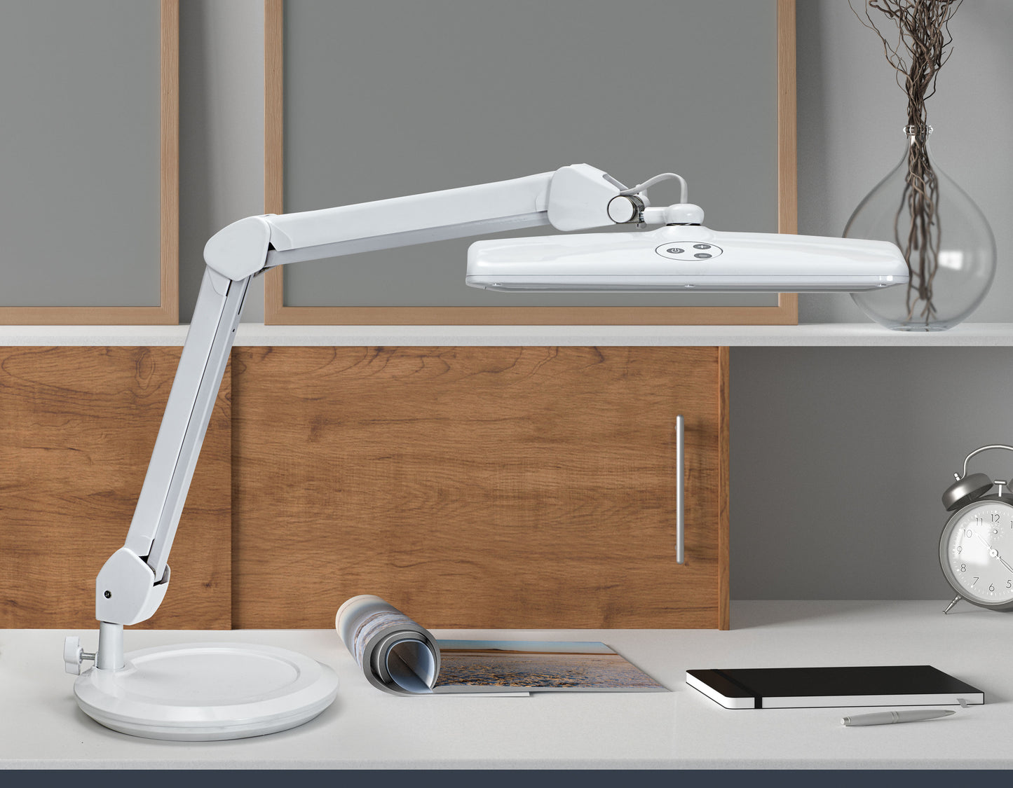 Werkpleklamp MAUL Intro LED dimbaar op voet wit - 6