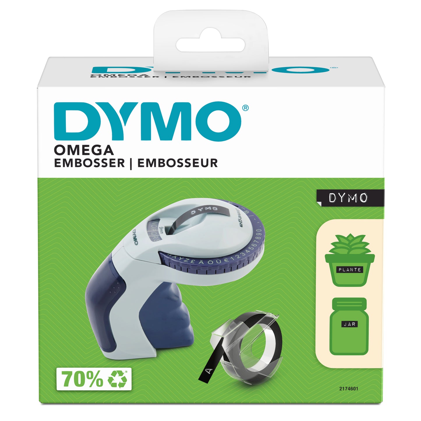 Lettertang Dymo Omega Embossing Blauw - 2