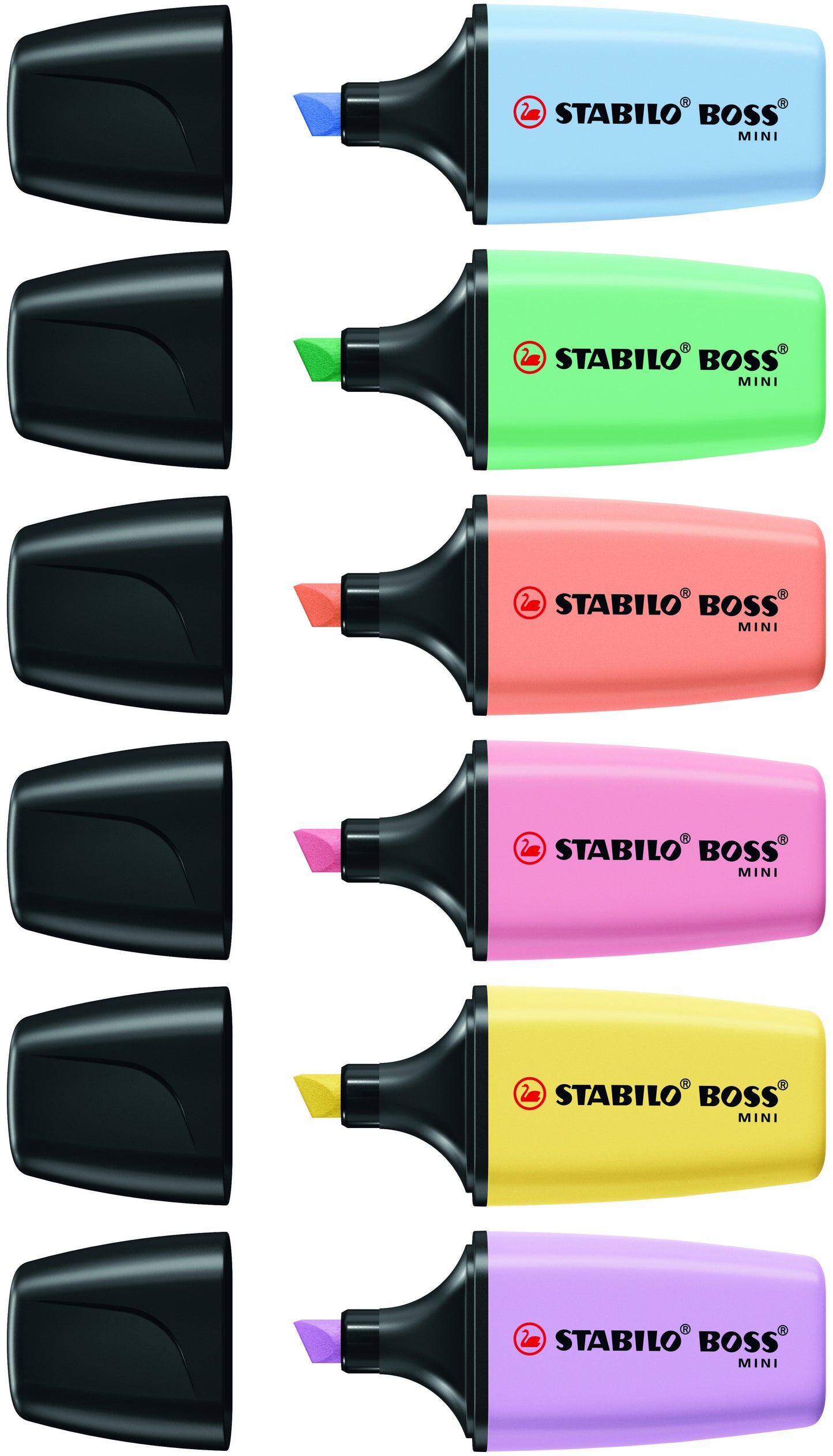 Stabilo BOSS Mini Pastel Markeerstiften 6 Stuks - 2