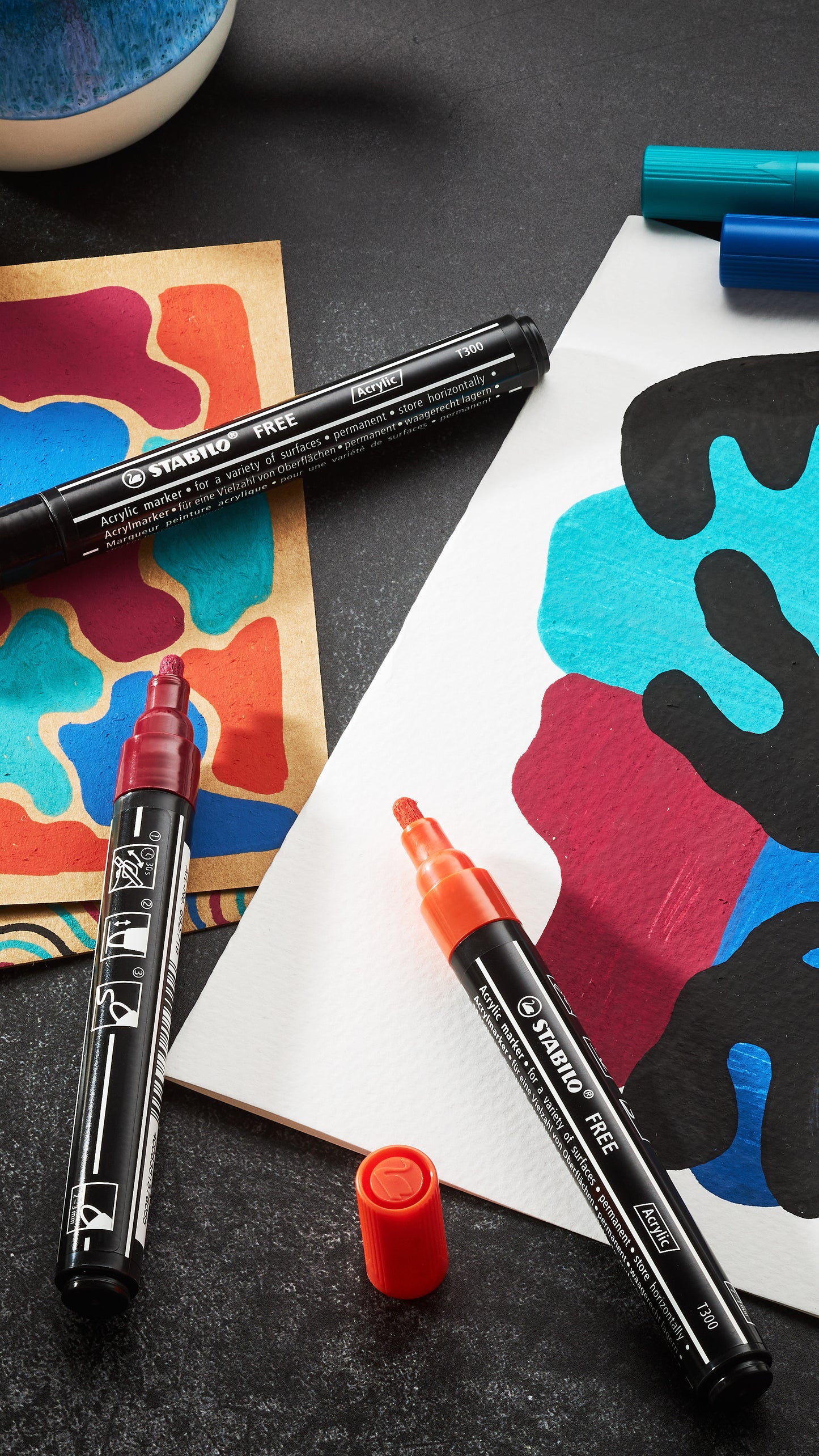 Acrylmarker STABILO Free Acrylic T300 Wit - 5