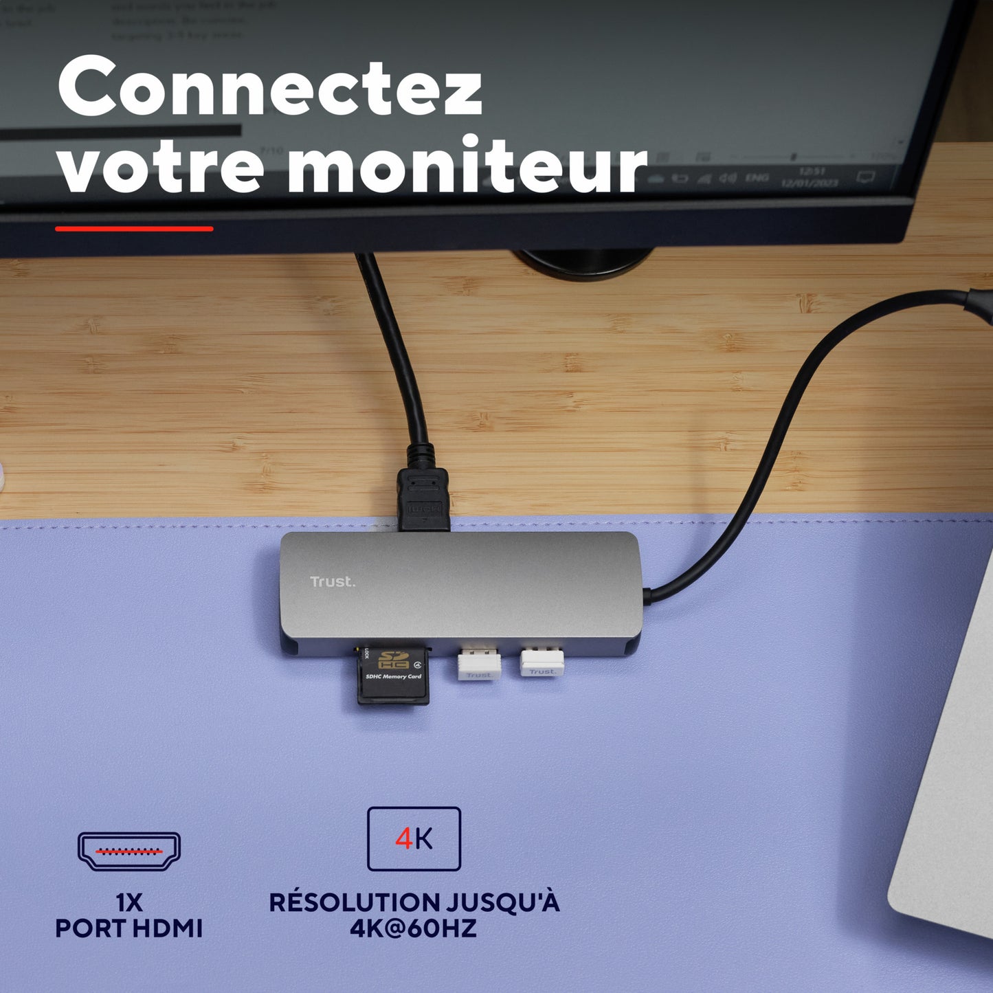 Hub Trust Dalyx 8-in-1 USB-C Adapter met HDMI, Ethernet en Kaartlezer - 4
