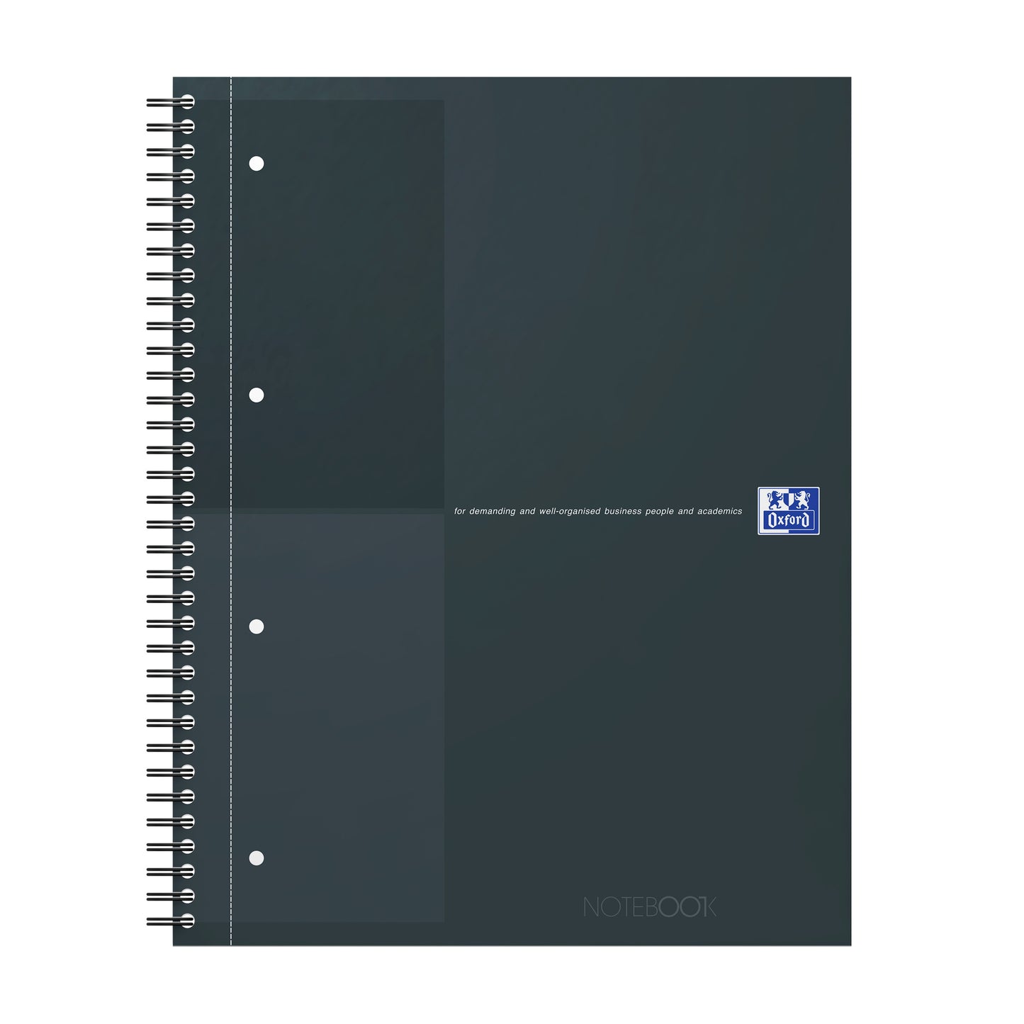 Spiraalblok Oxf International A4+ lijn 160 pagina’s zwart