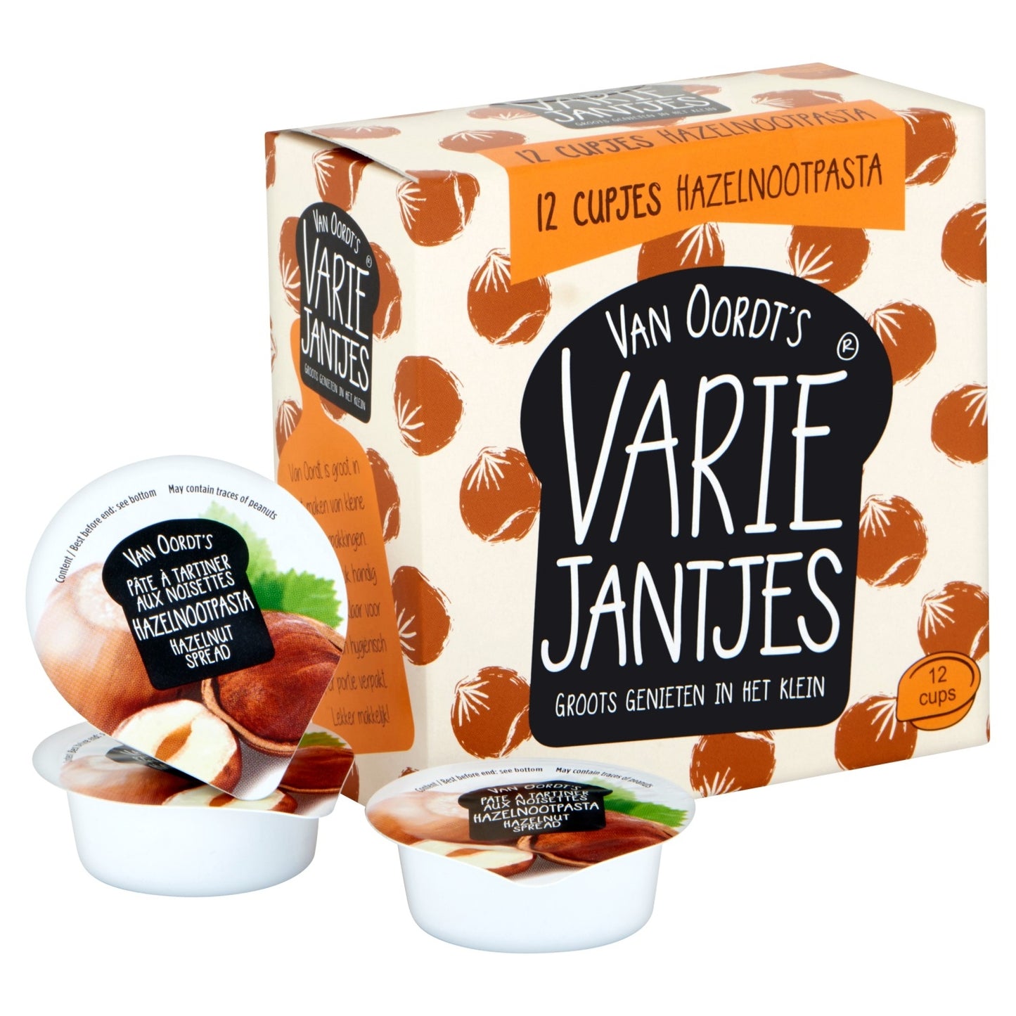VarieJantjes Hazelnootpasta in Cupjes, 12x15g - 3