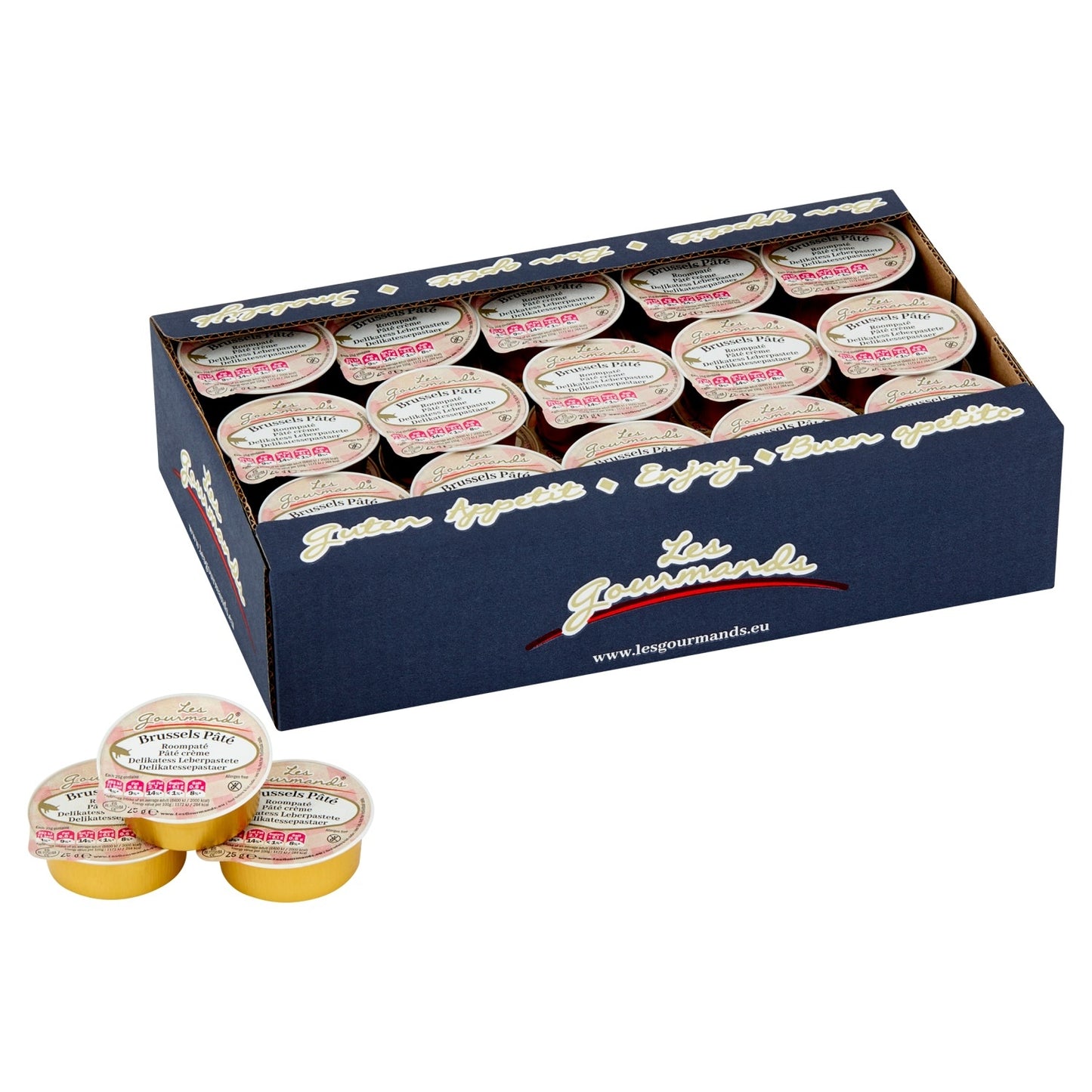Les Gourmands Brussels Roompaté, 45x25g Cupjes