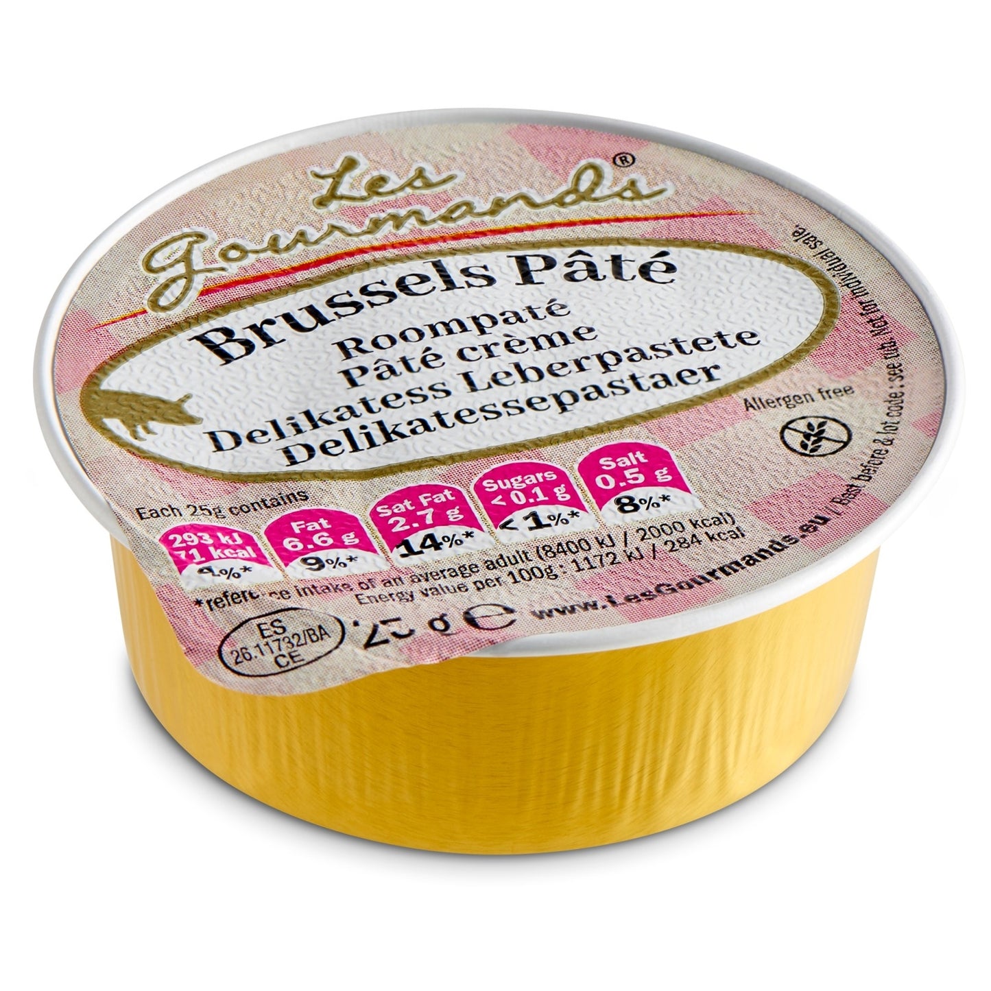 Les Gourmands Brussels Roompaté, 45x25g Cupjes - 3