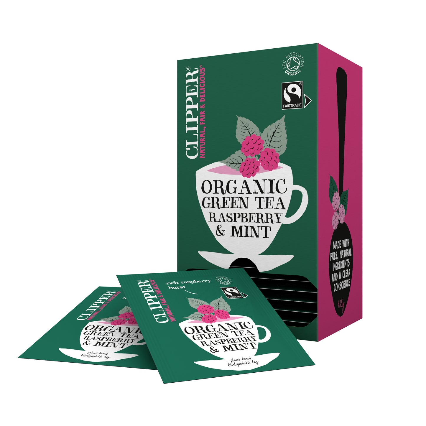 Thee Clipper Green Raspberry Mint Bio 25 Zakjes