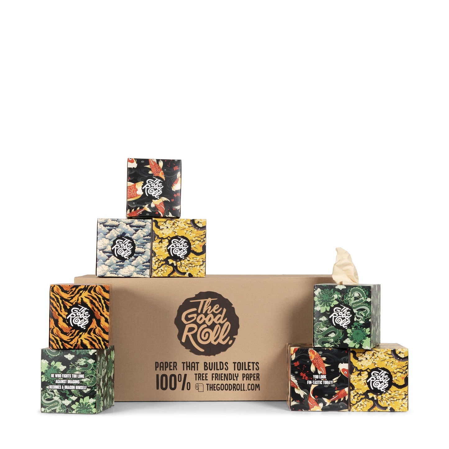 Facial tissues The Good Roll Bamboe 3-laags, 60 vel, biologisch afbreekbaar