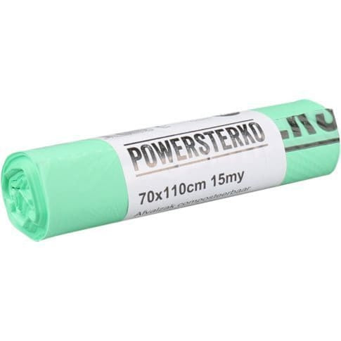 Afvalzak PowerSterko bio T15 70x110cm 120L composteerbaar groen