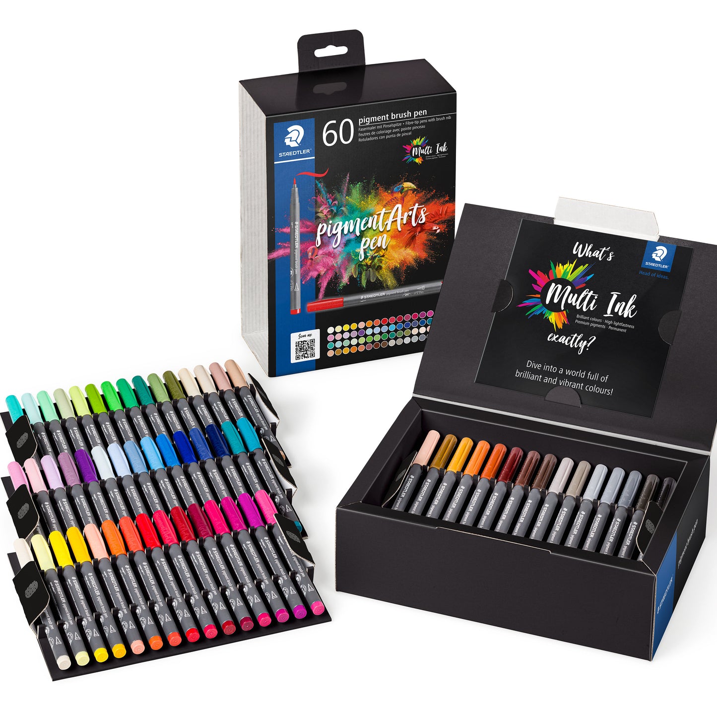 Staedtler Pigment Brushpen Set 60 Kleuren, Waterbasis, Recycled Housing - 2
