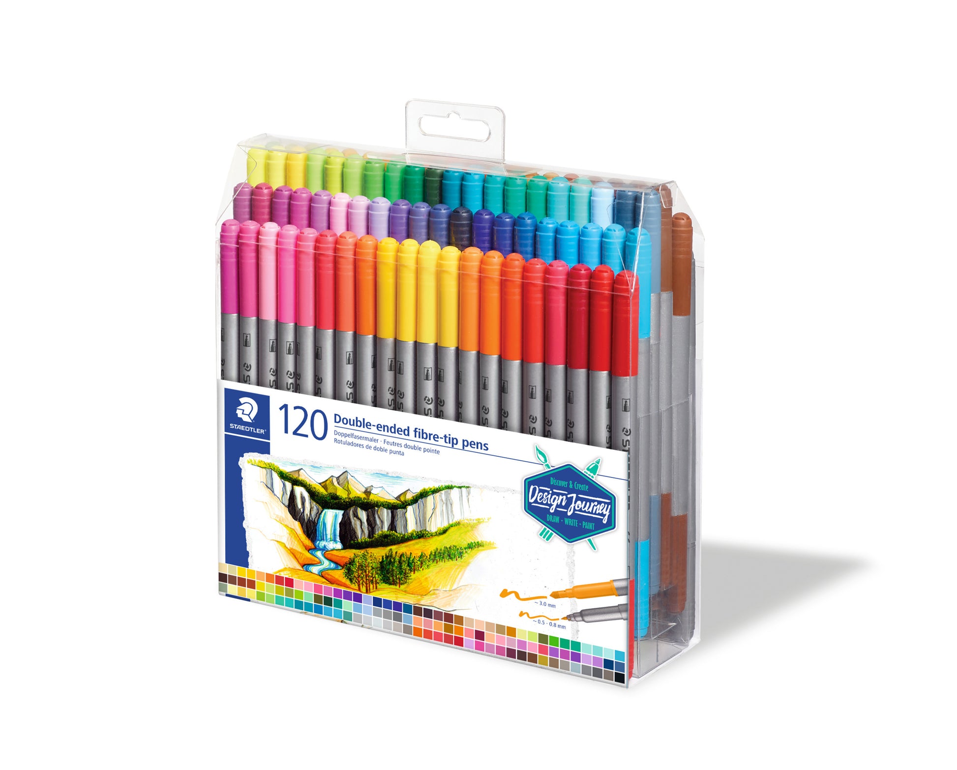 Staedtler Dubbeltpunt Viltstiftset 120 kleuren - 2