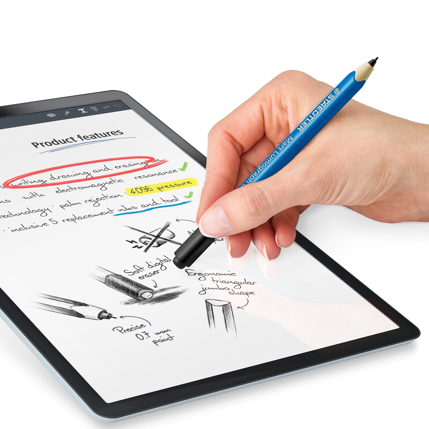 STAEDTLER Lumograph digital jumbo potlood, compatibel met tablets - 4