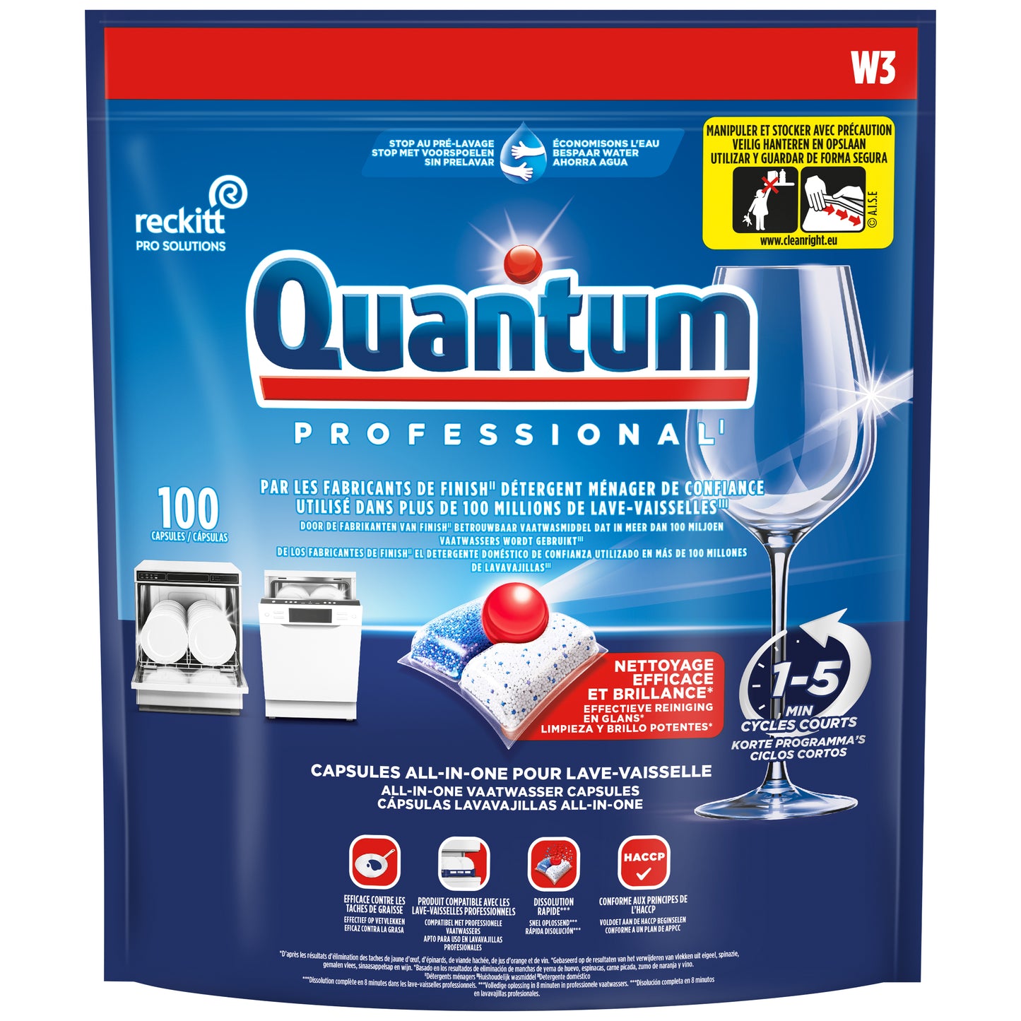 Quantum Pro All-in-One vaatwastabletten 100 stuks