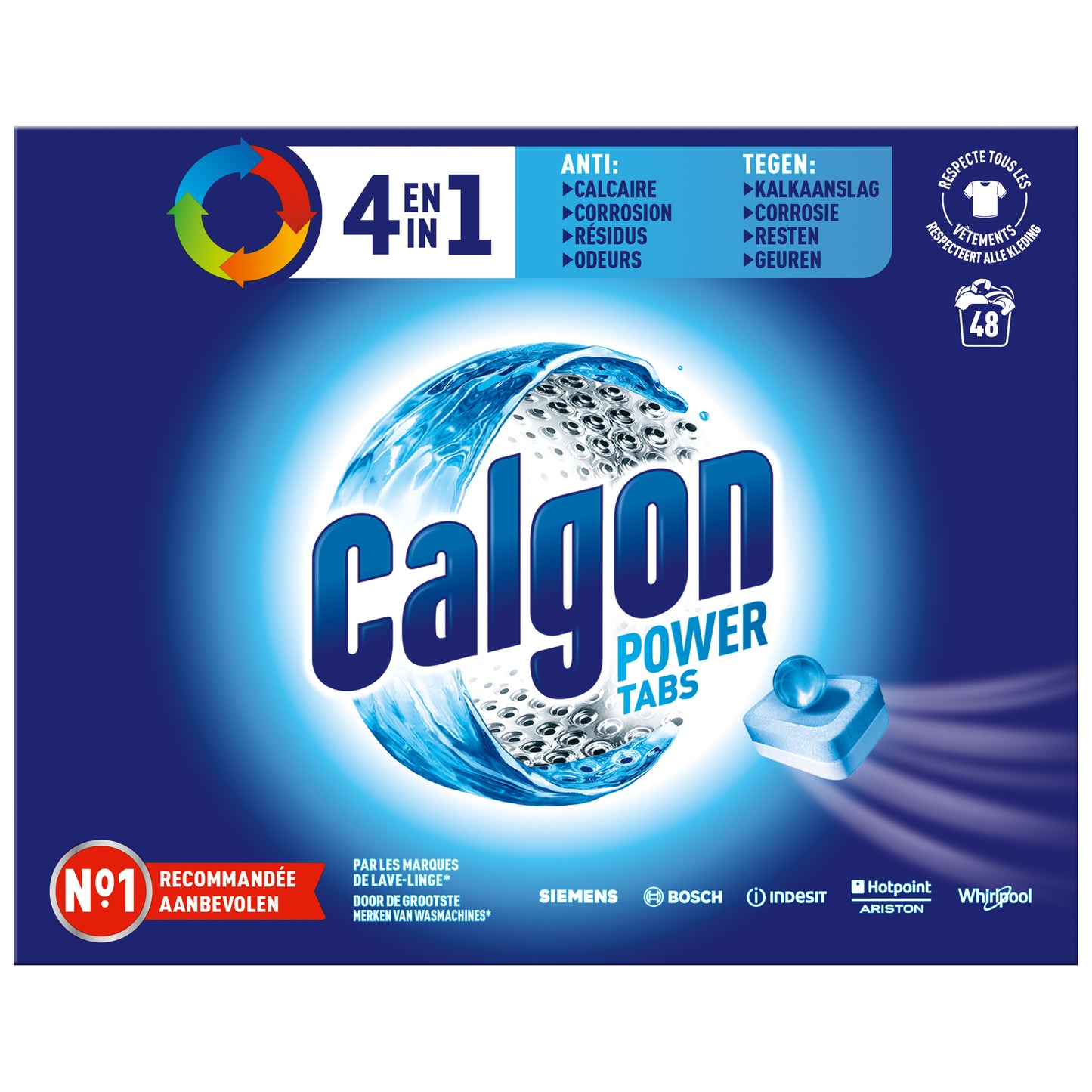 Reinigingstabletten Calgon 4-in-1 48 stuks