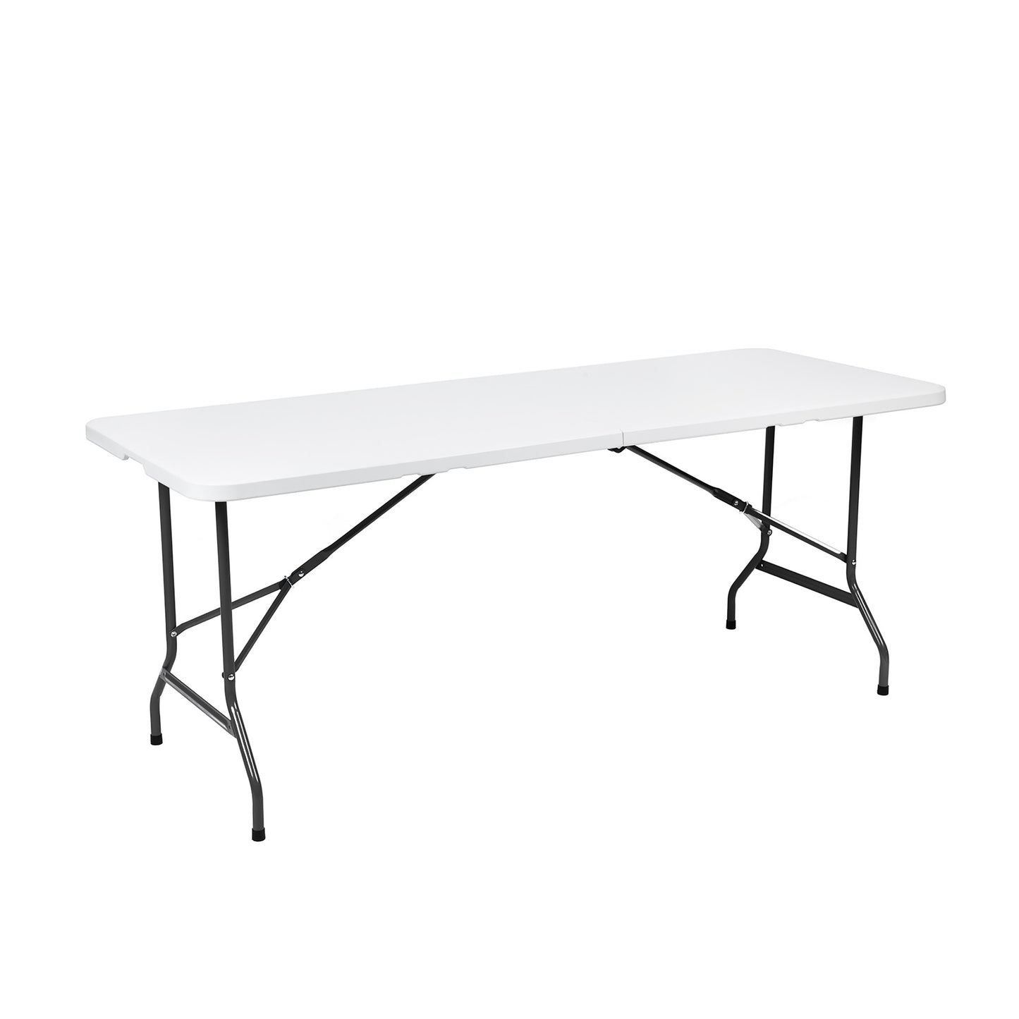 Vouwtafel BRASQ 180x70x74cm wit, inklapbaar met 2 hoogtestanden