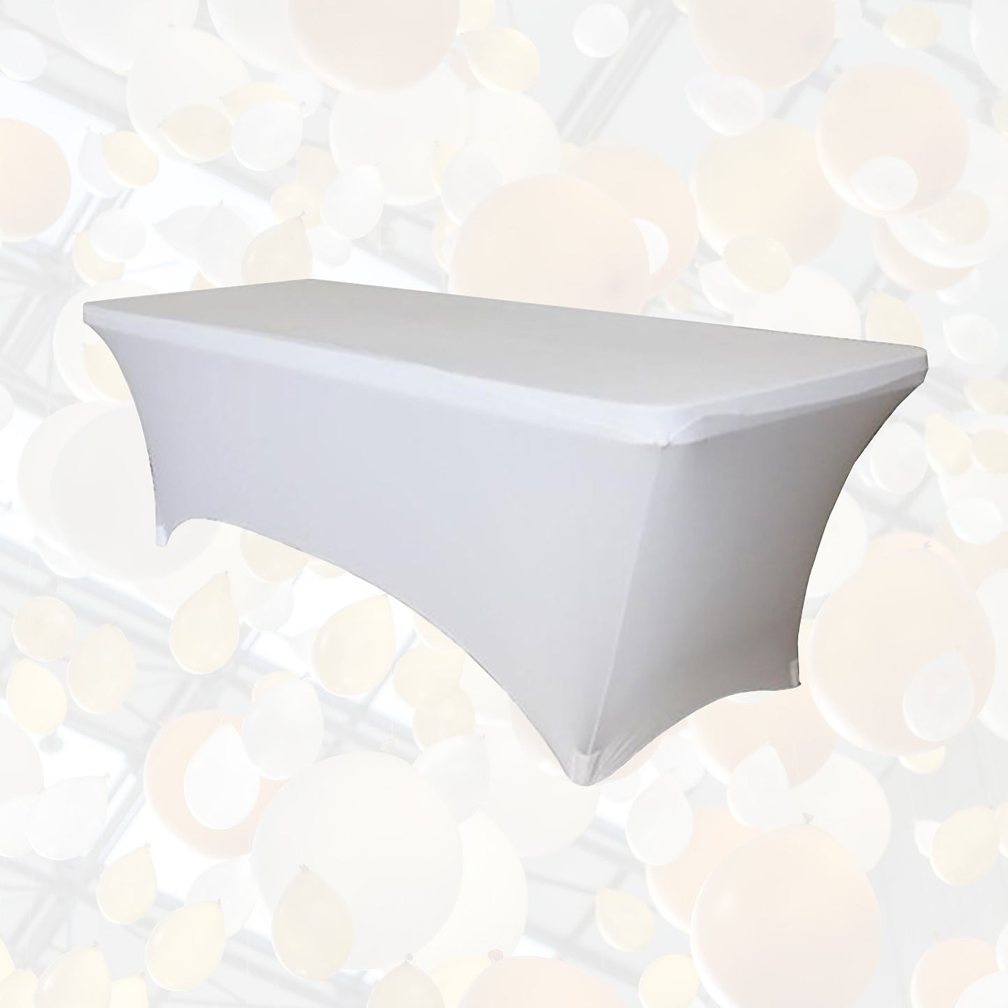 Tafelrok BRASQ Wit 183x76x74cm voor Vouwtafels - 4