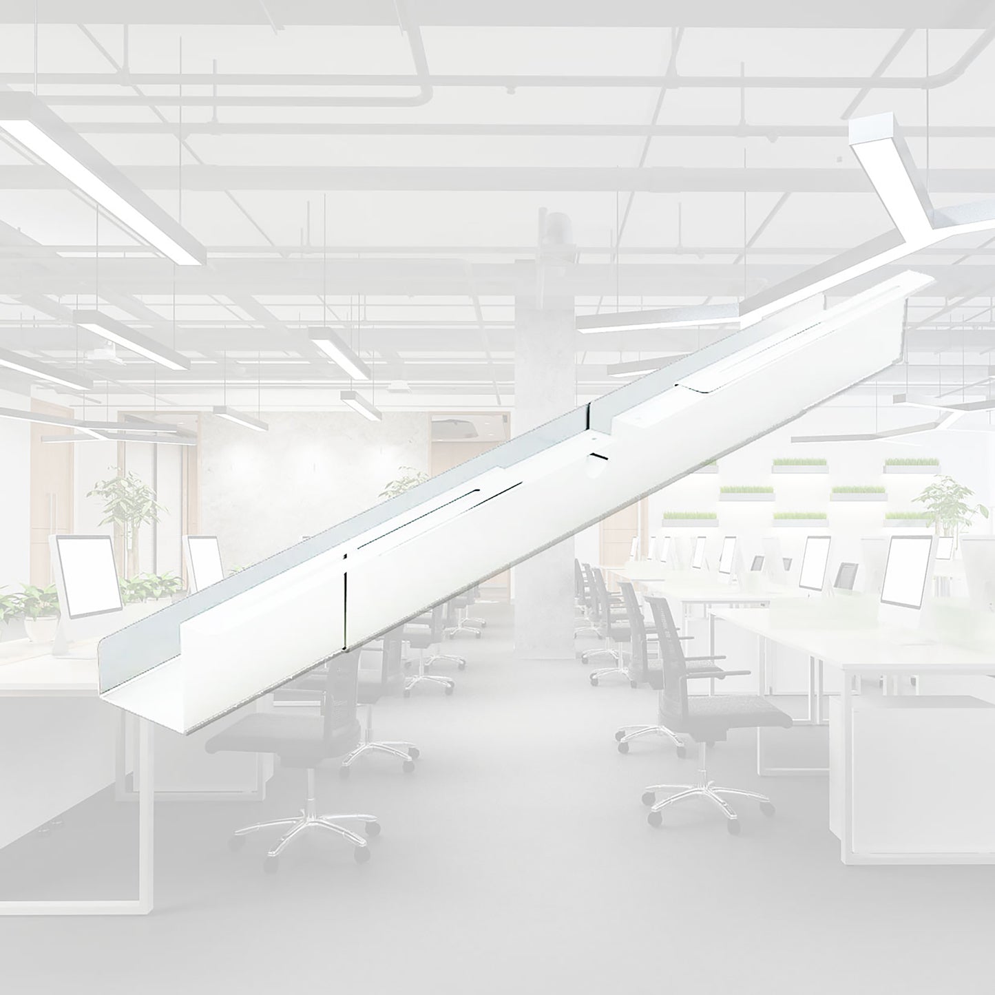 BRASQ Verstelbare Kabelgoot 75-150cm voor onder bureau, wit - 7