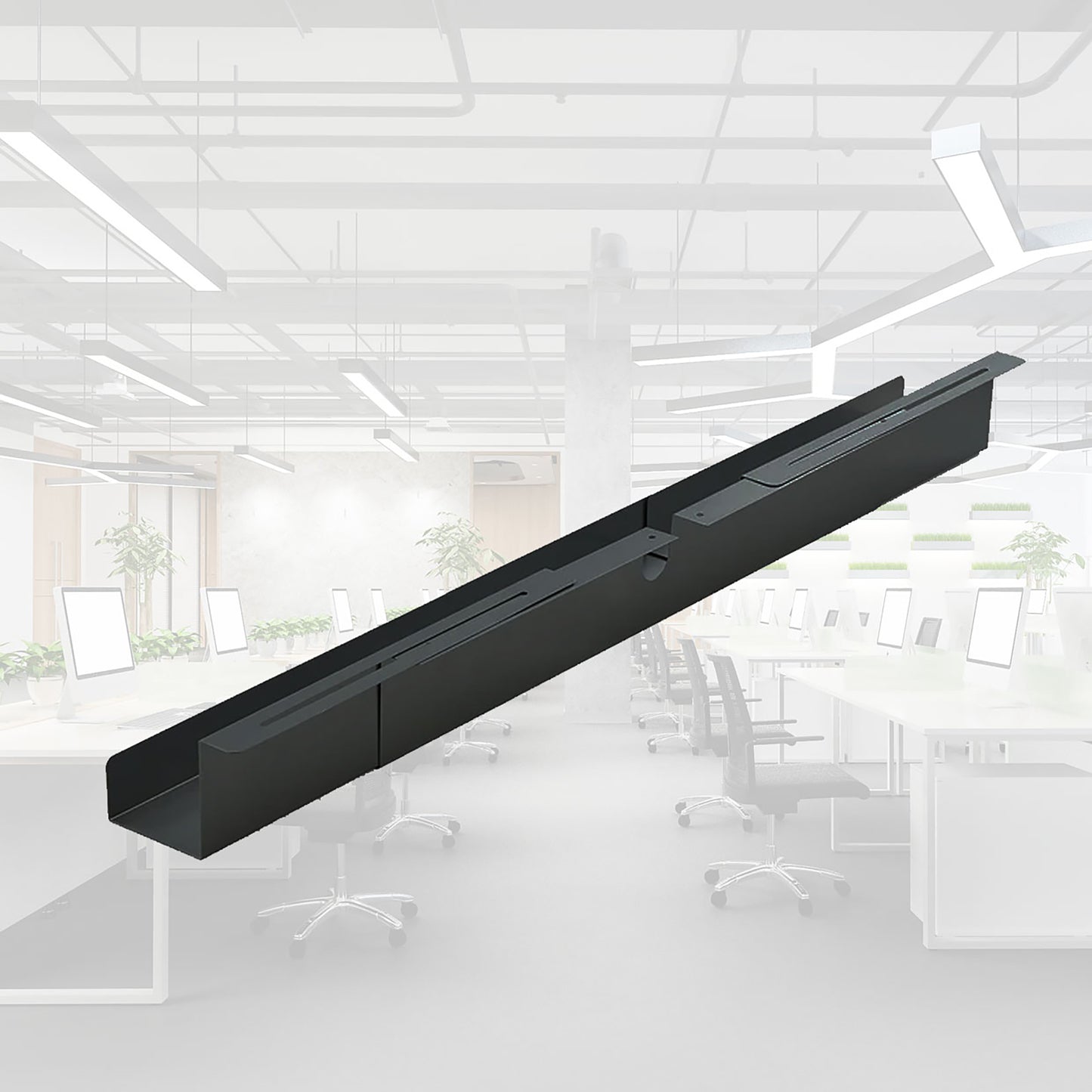 Verstelbare kabelgoot 75-150 cm zwart staal CT100 - 9
