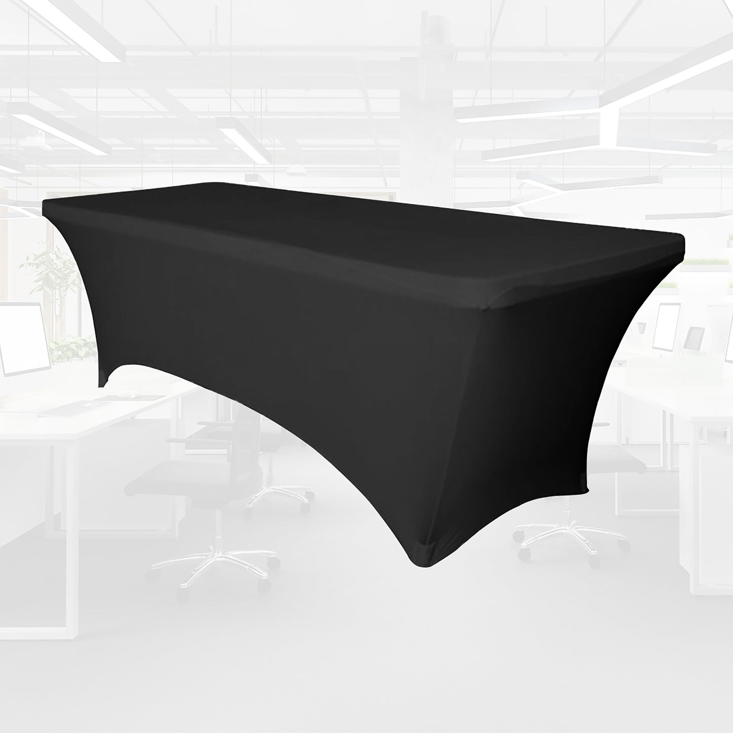 Vouwtafelhoes BRASQ 183x76x74cm, stretchstof, zwart - 5