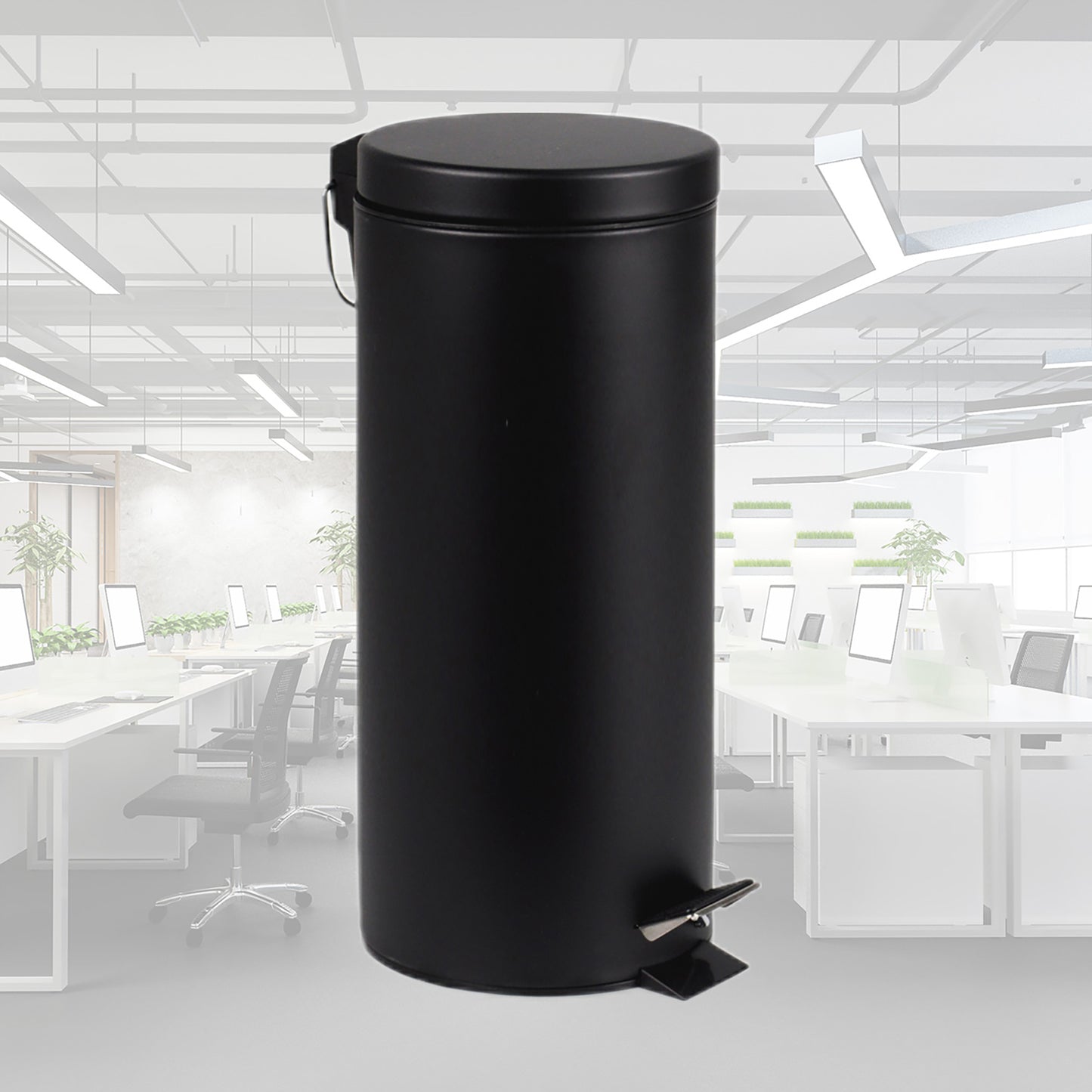 Afvalbak BRASQ pedaalemmer 30 liter zwart - 5