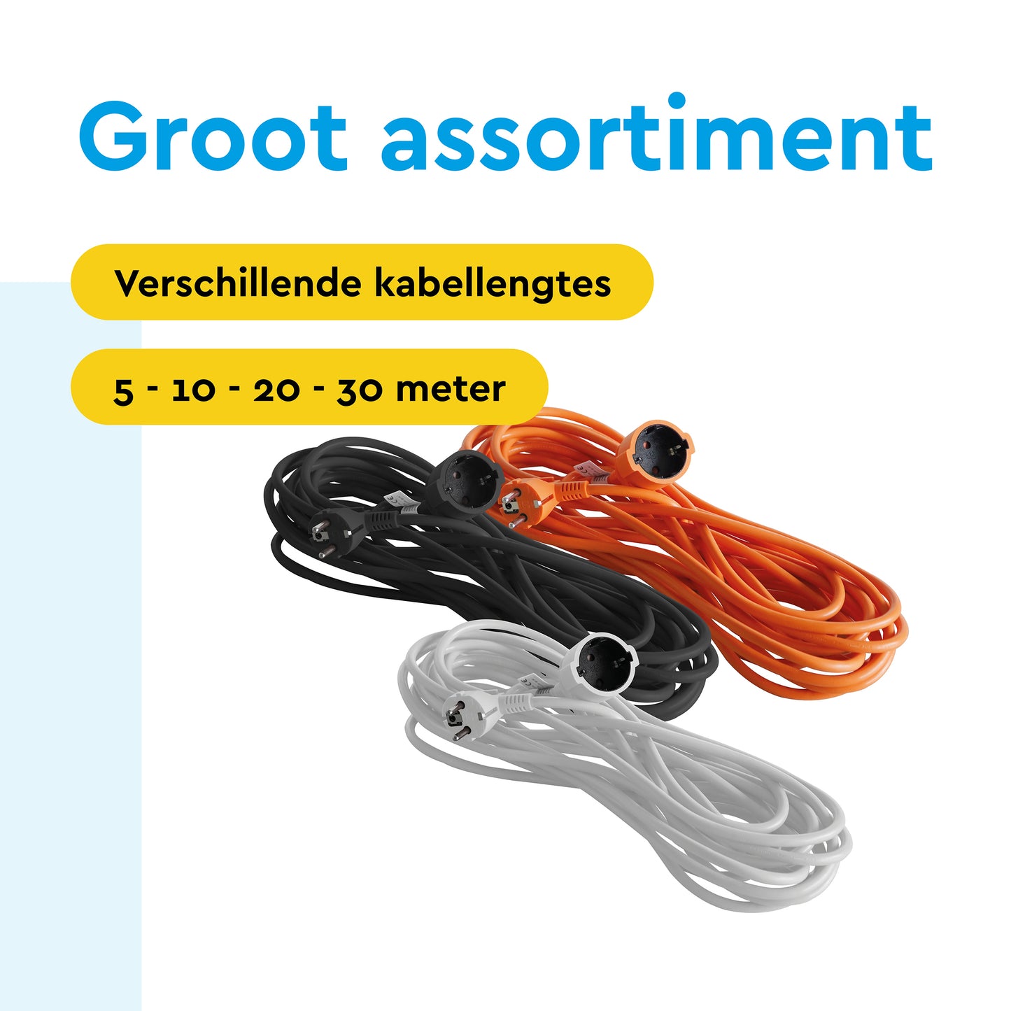 Verlengkabel BRASQ 20 m, wit - 7