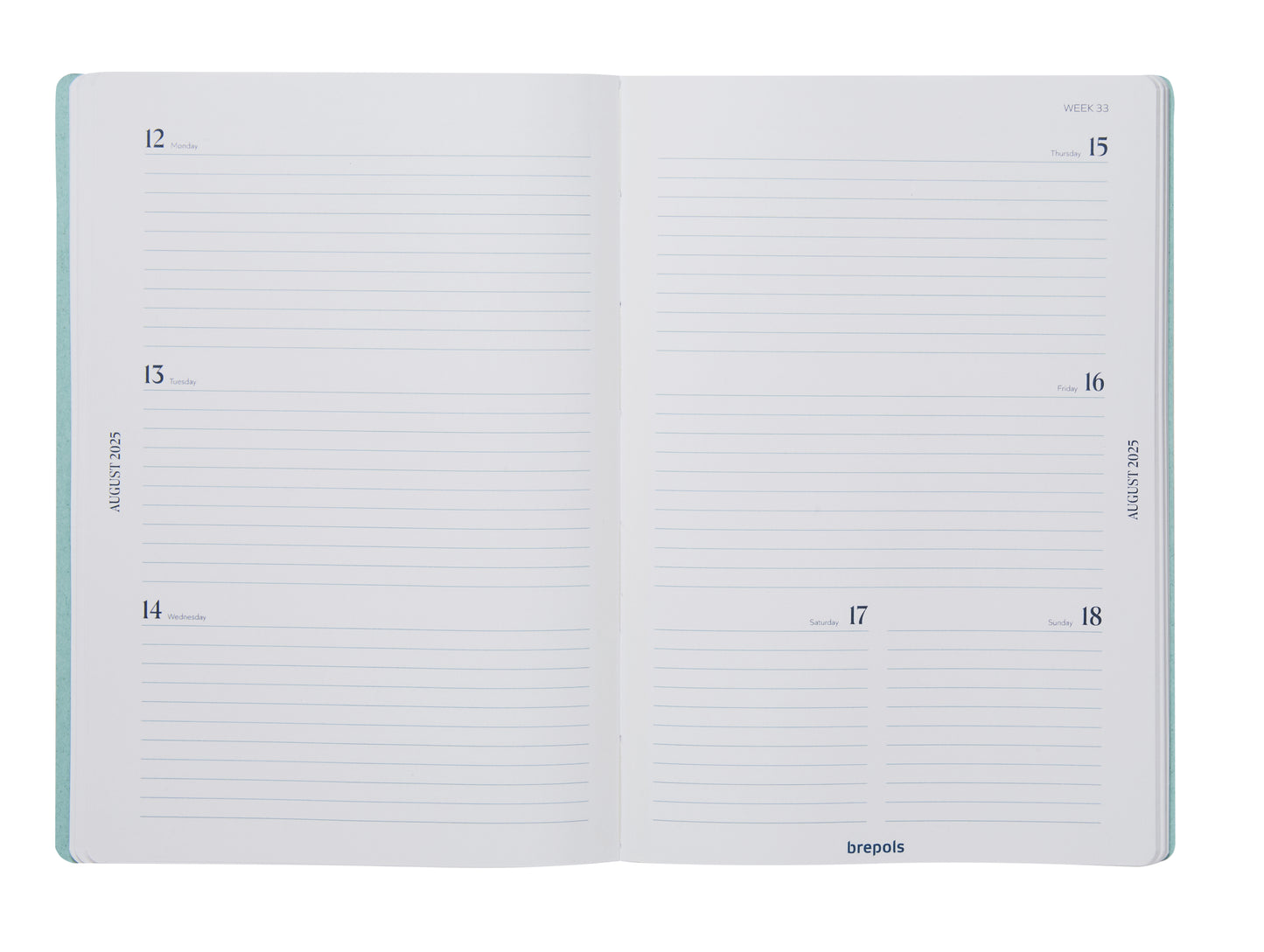 Agenda 2026 Brepols Essential Urban 7 dagen/2 pagina's zwart - 2
