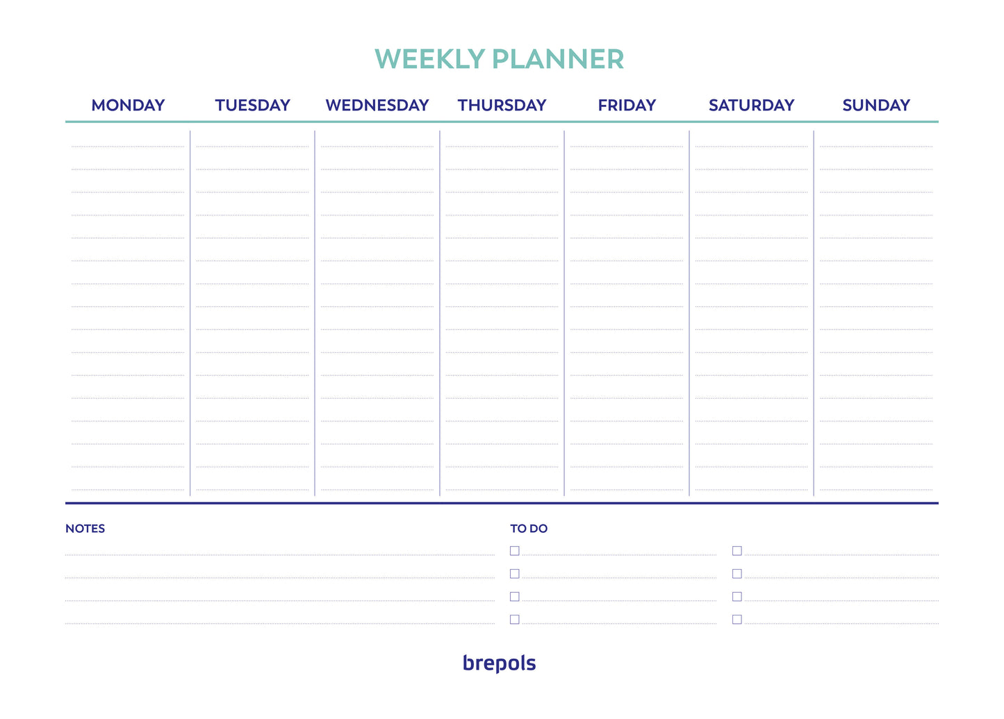 Planner Brepols Weekly Planner A4 7-dagen per pagina - 4