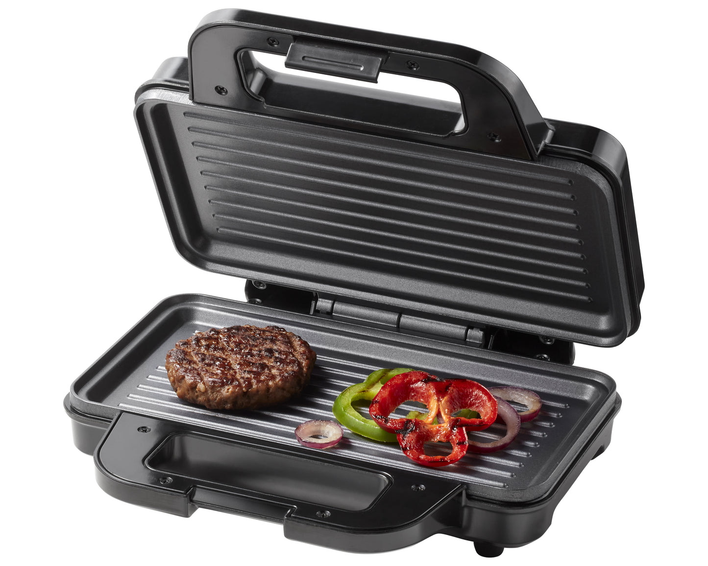 Tomado panini grill RVS zwart met vergrendelbare handgreep - 2