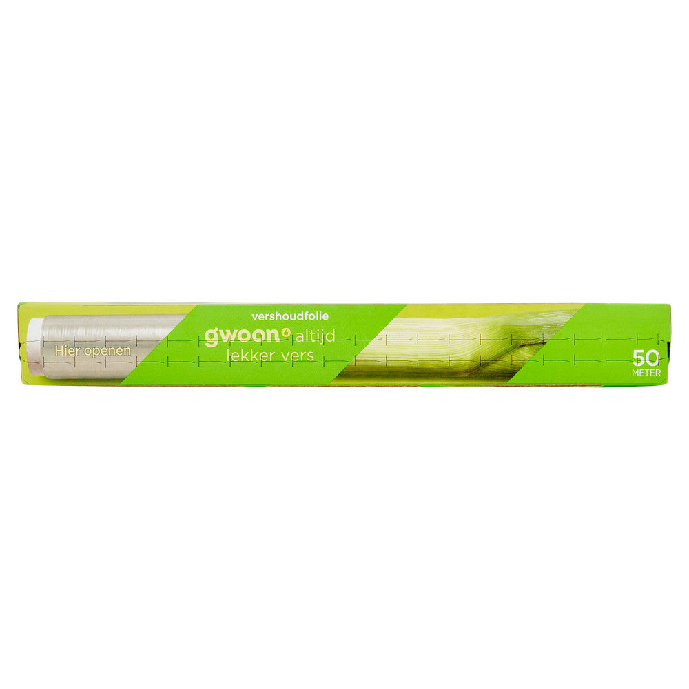 Vershoudfolie Gwoon 50 meter, 31 cm breed met afscheurrand
