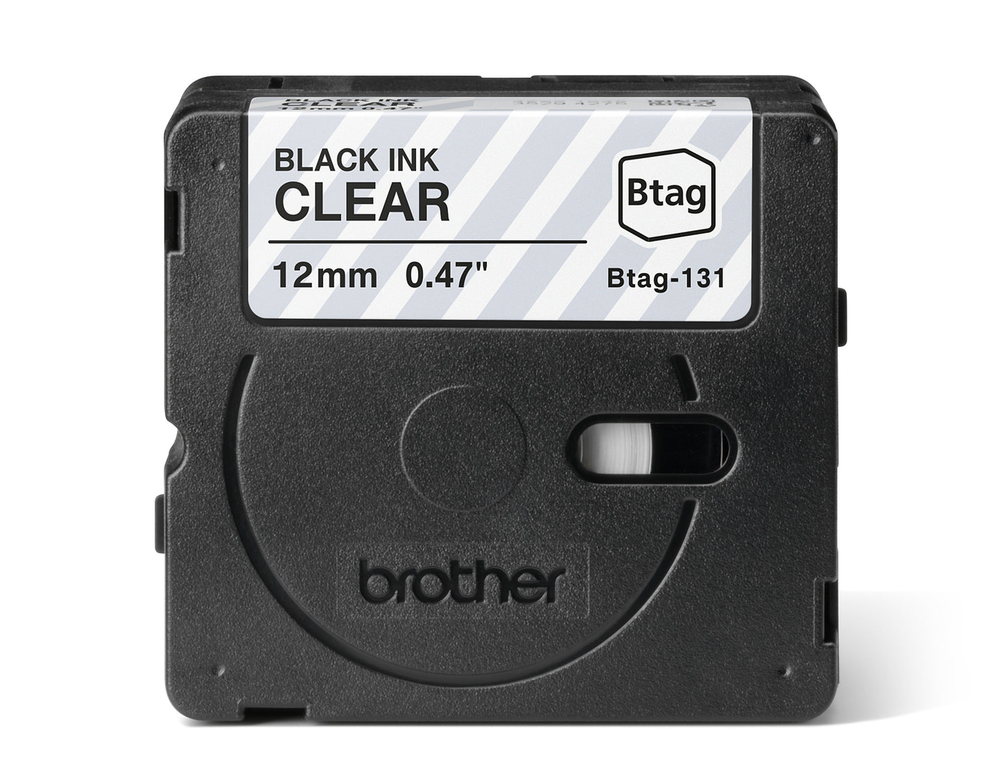 Labeltape Brother P-touch Btag131 12mm Transparant - 2