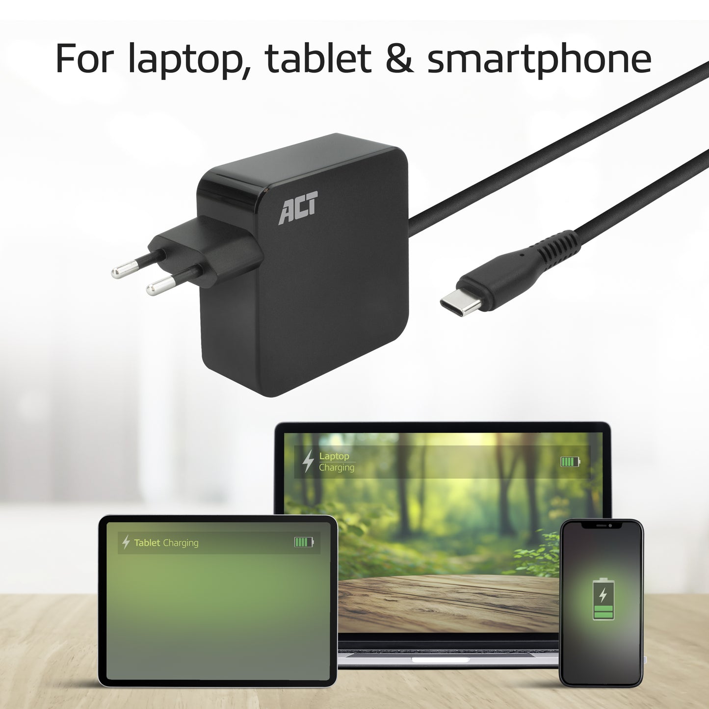 USB-C laptoplader 65W met Power Delivery en 2 meter kabel - 6