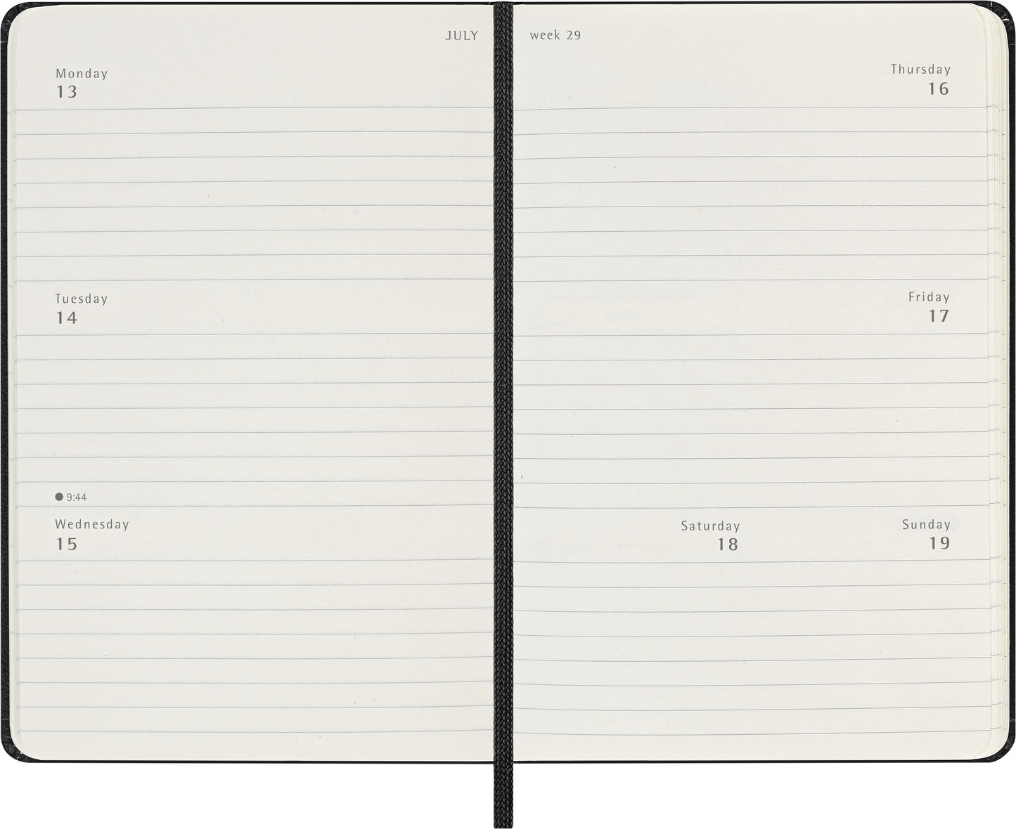 Agenda 2026 Msk Plan Week 7 dagen per week, zwart, pocket, hardcover - 3