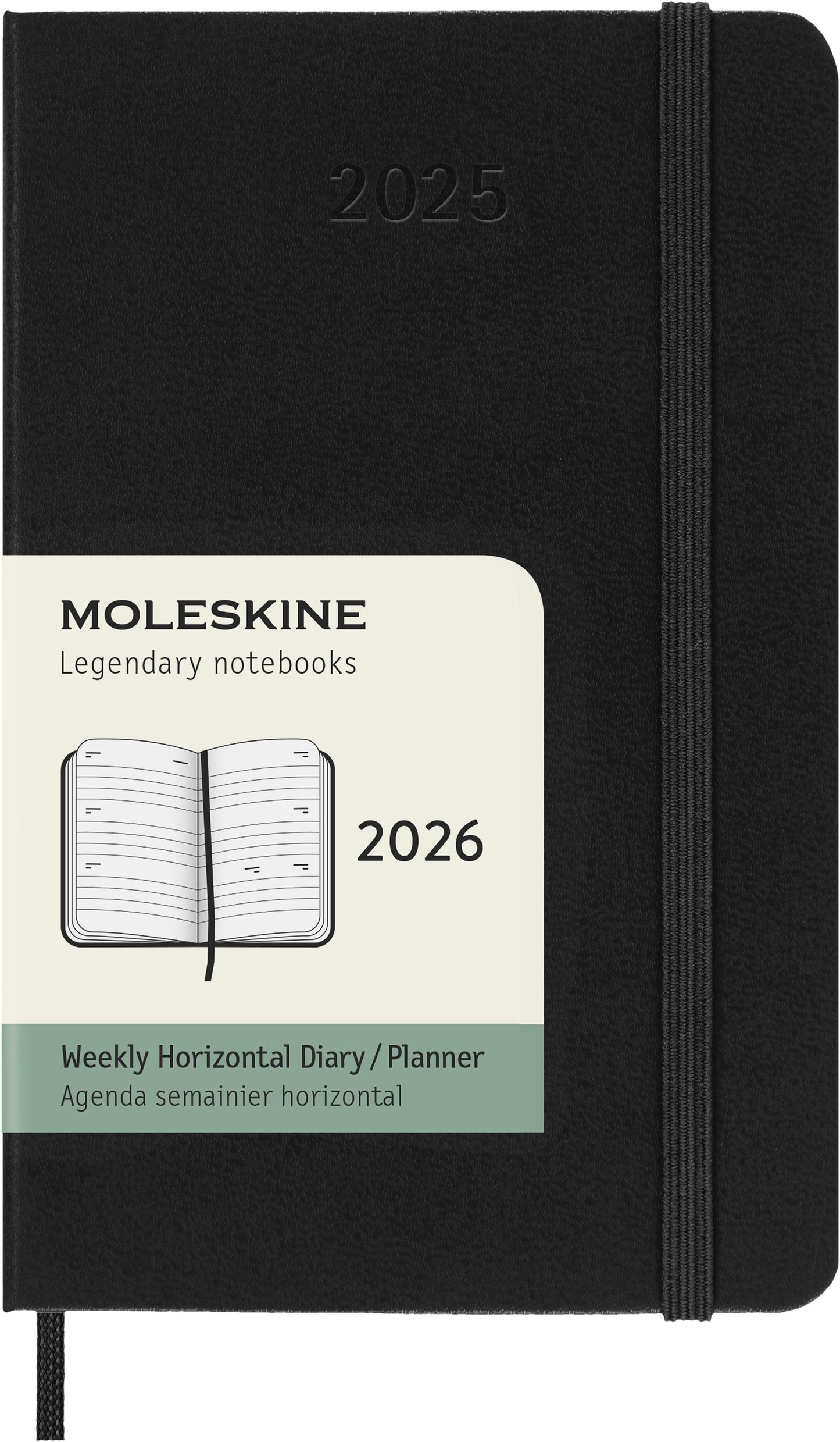 Agenda 2026 Msk Plan Week 7 dagen per week, zwart, pocket, hardcover - 7