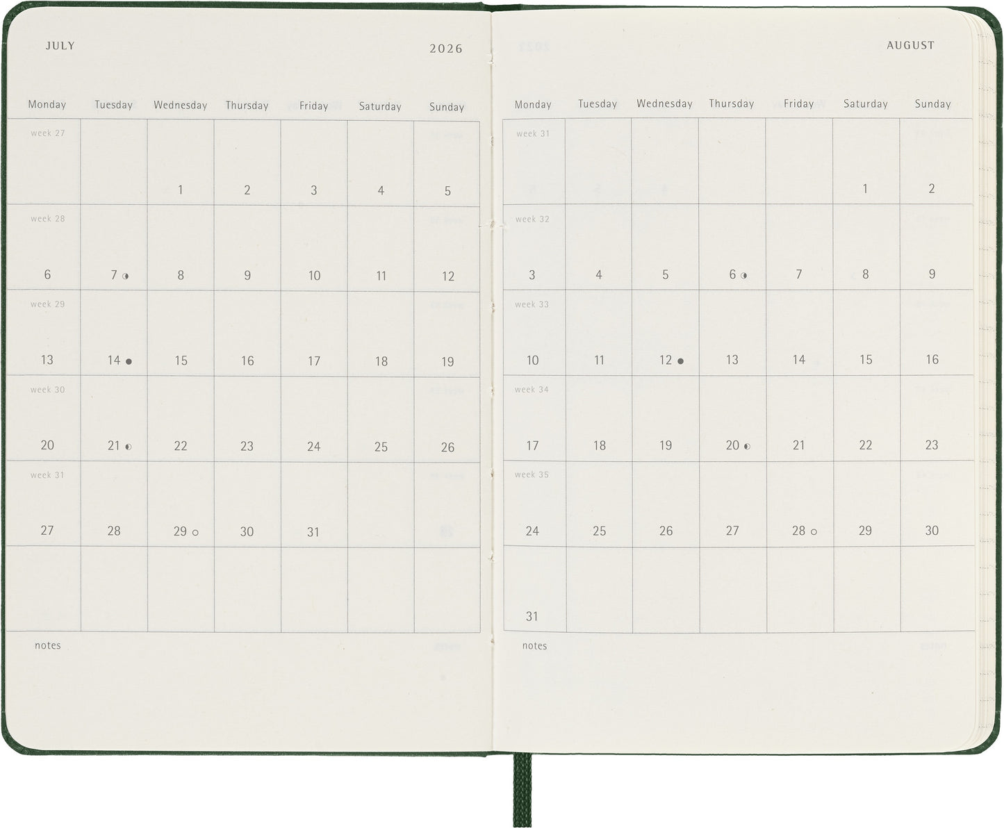Agenda 2026 Msk Plan Week 7 dagen per week, Myrtle, pocketformaat, hardcover - 4