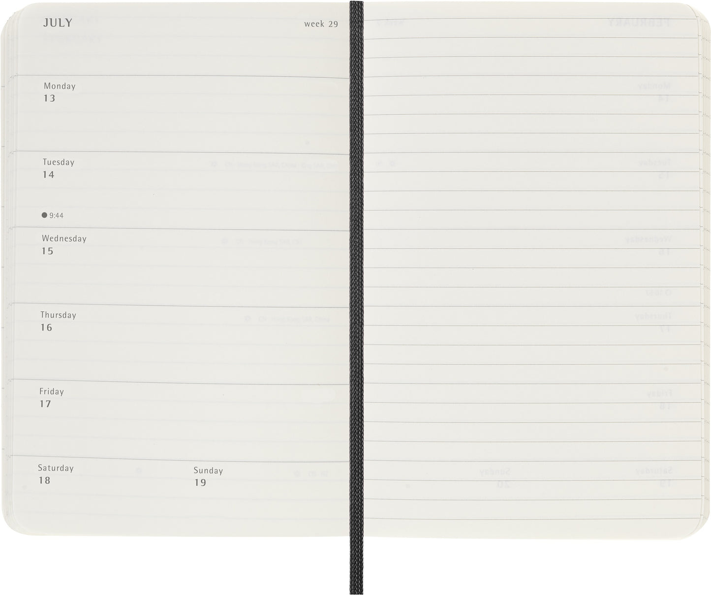 Agenda 18 Maanden Weekly Notebook Pocket Softcover Zwart - 3